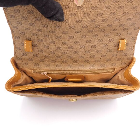 Gucci Vintage Micro GG Supreme Shoulder Bag | Coated Canvas | Authentic | Fair - Picture 10 of 15